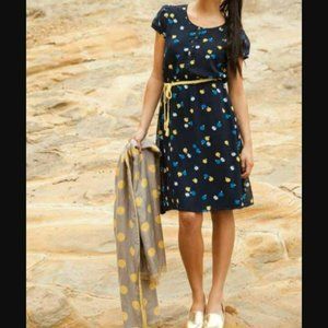 DownEast Basics Navy Chiffon Apple Dress